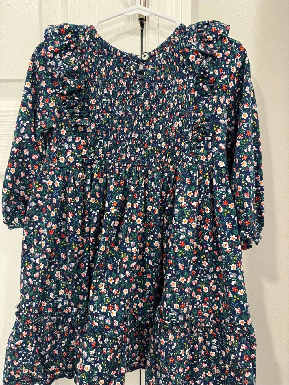Girls' 4t Ralph Lauren Navy Floral Smocked Dress
